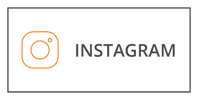 Logo Instagram avec un symbole d'appareil photo à bordure orange sur la gauche et le mot « INSTAGRAM » en caractères gris sur la droite, le tout dans un cadre rectangulaire.